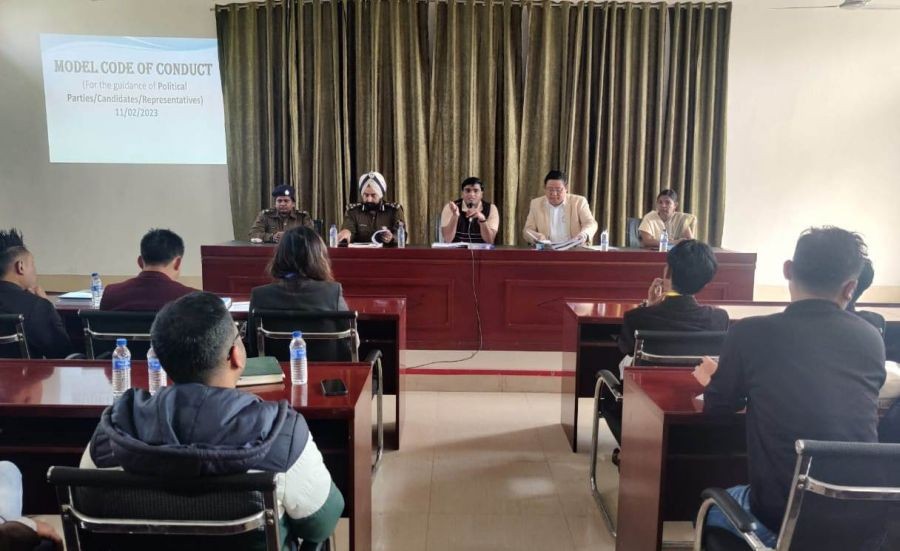 A coordination meeting with all the political parties held at the Kiphire DC’s conference hall on February 11.